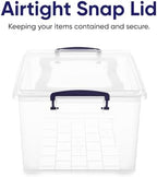 Superio 36 Quart Clear Plastic Storage Boxes with Lids, Stackable Organizer Containers, BPA-Free Storage Bins for Home, Office, School & Dorm, 2 Pack - Image 5