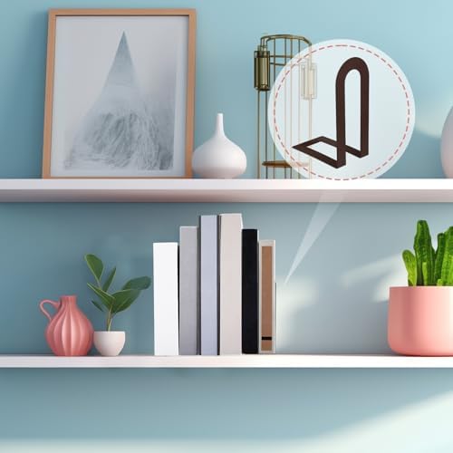 Chunful 10 Pcs Bronze Metal BookEnds Shelves, 7.5 x 5.75 x 3.5 in - Image 6