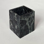 Natural Marble Stone Square Storage Container Empty Vessel Holder Cup for Candle/Pens/Sundries items (Dark Flower Green) by StonePlus