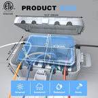Flemoon Large Outdoor Electrical Box, IP54 Waterproof Extension Cord Cover - Image 3