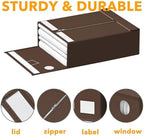SpaceAid 12 Pack Bed Sheet Organizers and Storage, Foldable Sheet Organizer for Linen Closet, Sheets Set Folder Keeper with Window XL (Queen & King Size) Bedding Container (Brown, 12 Pack) - Image 6