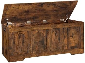 DINZI LVJ Storage Chest, Wooden Toy Box, Rustic Brown 47.2" L by DINZILVJ