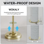 Gold Toilet Paper Holder Stand with Storage for 4 Extra Rolls - Image 4