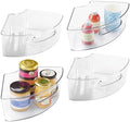 iDesign Lazy Susan 1/4 Wedge Bin with Handle, Set of 4, Clear by iDesign