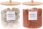 3 Pack Glass Jars and Acrylic Dryer Sheet Holder, Laundry Pods Container with Bamboo Lid and Measuring Cups for Laundry Room Organization, Powder Detergent Containers - Image 7