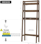 UTEX Over Toilet Bathroom Organizer, 3-Tier Storage Shelf Rack, Wood Grain - Image 3