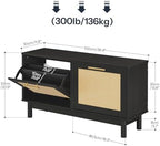 HOOBRO Rattan Shoe Storage Bench with Double Flip Drawers - Image 2
