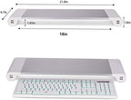 PG Silver Monitor Stand Riser with 4-Port USB Charging ports, Convenient keyboard organiser,Desktop Organizer for Computer, Laptop, TV, Printer - Ergonomic Keyboard Tray & Storage Shelf. - Image 6