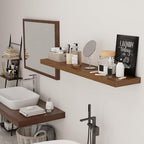 Floating Shelves for Wall, 48 inch Walnut Extra Long Wall Shelves - Image 5