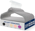SereneLife Velvet Hangers – 200 Pack, Slim & Space Saving for Closets by SereneLife