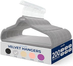 SereneLife Velvet Hangers – 200 Pack, Slim & Space Saving for Closets by SereneLife