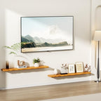 Organic Wavy Edge Floating Shelves,Hidden Brackets,2 Pack 48 in - Image 5