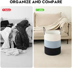 Laundry Basket Hamper Tall Rope Storage Woven for Blanket toys Dirty Clothes in Living Room Bathroom Bedroom (Gradient Blue, 100L/26.4Gal) - Image 6