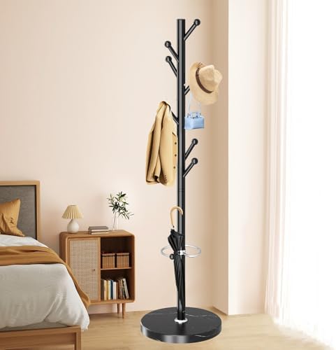 OIRUMIE Coat Rack,Metal Coat Rack Frestanding,Black Coat Stand for Entryway - Image 6
