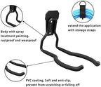 JuforminWeedeater Hanger, String Trimmer Hanger, Weed Eater Rack, Garage Wall Hooks, Power Tool Holder for Garage Wall, Utility Hooks for Garage Tool Organizers and Storage Black-4 Pcs - Image 4