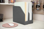 MobileVision Executive Grey Cloth Fabric Vertical File Holders - 2 Piece Combo - Image 6