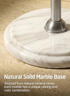 KES 26" H Anti-Wobble Toilet Paper Holder Stand with 3X Weighted Marble Base, 18/8 Stainless Steel Free Standing Toilet Paper Holder Rust-Resistance Upgrade, Vintage Brushed Steel, BPH235-2 - Image 3