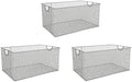 YBM HOME Kitchen Pantry Organizer Wire Baskets for Shelves, Cabinets, Pantry, Countertop, Mesh Open Storage Bin Metal Basket for Organizing Food Supplies, 3 Pack, 14.5x9.25x7 by YBMHome