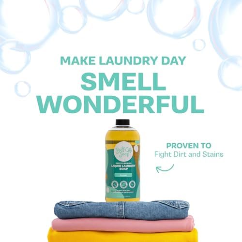 Buff City Soap - Liquid Laundry Soap Made With Simple Ingredients & No Harsh Chemicals - Cleans Tough Stains & Lifts Dirt - Floral, Citrus, & Cedarwood Scented Laundry Detergent - White Jasmine - Image 2