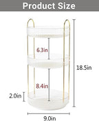 Asayuee 360 Rotating Makeup Organizer,3 Tier Large Capacity Make Up Organizers and Storage,Skincare Perfume Vanity Organizers,Bathroom Cosmetics Storage Organizer Countertop (Clear-3 Tier) - Image 2