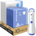 10 Pack Vacuum Storage Bags with Electric Pump, Space Saver for Home by 4GCAMERA