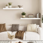 Fixwal Floating Wall Shelves for Decor (White, Set of 2, 22Inch) - Image 2