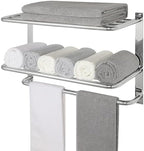 3-Tier Bathroom Towel Rack, SUS 304 Wall Mount, Brushed Nickel by DEWVIE