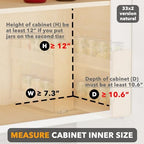 SpaceAid Bamboo Pull Out Spice Rack Organizer for Cabinet, Heavy Duty Slide Out Seasoning Kitchen Pantry Sliding Vertical Organization, 7.3" Wide, 2 Drawers(3" Wide), 2-Tier, Natural - Image 4