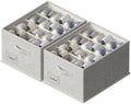 FHSQX 2 Pack Shoe Organizer for Closet,Fits up to 24 Pairs,Fabric Shoe Storage Bins,Large Shoe Box Storage Containers with Bottom Support for Shoes (Gray, (16.5 * 12.6 * 9.5) x1) by FHSQX