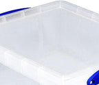 Really Useful Box 2 Pack Storage Bins, Clear Plastic Stackable Organizing Totes, 8.1 Liter - Image 5