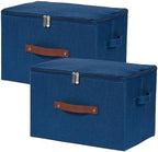 2PCS Storage Bins with Zipper Lids Decorative Lidded Basket Box by VinneGenzz
