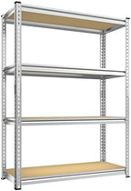 REIBII Storage Shelves Adjustable Metal Shelving 1600LBS Garage Shelves Industrial Metal Shelves 4 Tier Garage Shelving for Pantry Closet Kitchen Basement, Sliver, 11.8" D x 23.6" W x 56.7" H by REIBII