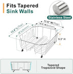 Swedecor Small in Sink Dish Drying Rack - Stainless Steel for Kitchen RV - Image 2