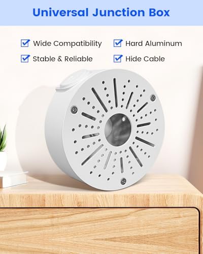 Universal Security Camera Junction Box, Metal Cable Management Enclosure - Image 2