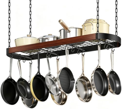 CHOEZON 47'' Hanging Pot Rack, Ceiling Pan Hanger, Pot Holder for Kitchen by Choezon