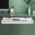Xuthusman Under Desk Drawer, Under Desk Mounted Sliding Pull-Out Drawer Storage Organizer Space Saving Hidden Pull-Out Drawer for Office Home Desktop Accessories (White) by Xuthusman