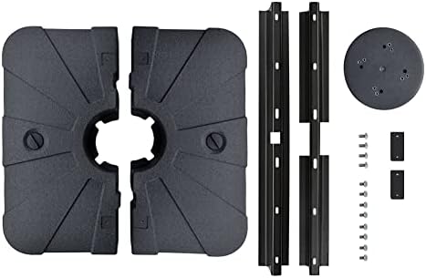 EliteShade USA 33" x 33" Offset Patio Umbrella Base Sand/Water Filled Square Umbrella Stand,Black - Image 5