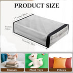 Riakrum 30 Pack Clear Zippered Storage Bags, 15x11x4 inches, Vinyl Plastic Sweater Sheet Organizers Storage Bags, PVC, for Clothes, Sheet, Blankets, Fabrics Organizers (Black) - Image 4