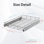 Pull Out Cabinet Organizer, 26.8” Slide Out Kitchen Organizers Storage - Image 2