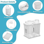 77.8OZ Laundry Detergent Dispenser Container, 2 Pack Liquid Laundry Dispenser, Plastic Detergent Dispensers for Laundry Room/Powder/Fabric Softener with Labels/Tray, Clear - Image 5
