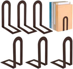 Chunful 18 Pcs Bronze Metal BookEnds Shelves, 7.5 x 5.75 x 3.5 in by Chunful