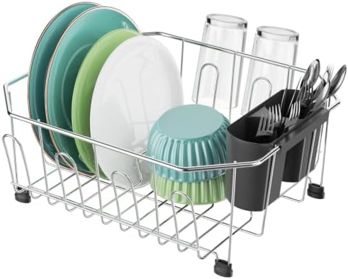 Swedecor Small in Sink Dish Drying Rack - Stainless Steel for Kitchen RV by Swedecor