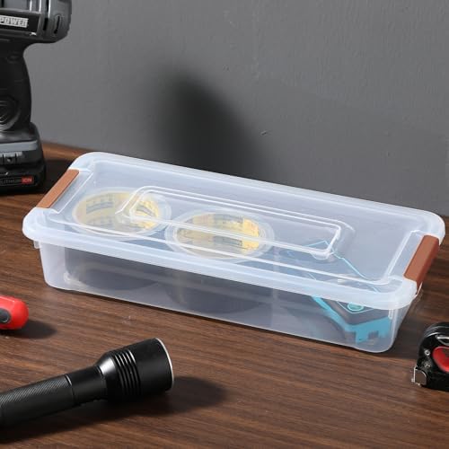 novelinks 4 Quart Clear Plastic Storage Containers with Lids (8 Pack) - Image 7