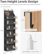 STORAGE MANIAC Over Door Organizer Hanging Shelves Large Clear Deep Pockets - Image 3