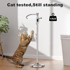 Toilet Paper Holder Free Standing, 25” H Stainless Steel Nickel Toilet Paper Stand, Weighted Base Floor Tissue Roll Holder for Bathroom,Toilet Roll Stand - Image 2
