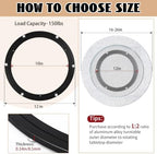 Lazy Susan Hardware Turntable Bearing Large, Black, 12 in Heavy Duty, 2 Pcs - Image 2