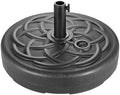 Patio Umbrella Stand - 112 lbs 22" Capacity Fillable Outdoor Umbrella Base Heavy Duty, Water Filled Weight Base for Market Umbrella Holder, Garden, Backyard, Pool, Beach, Round Black by AckMizz
