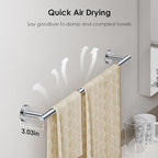 FORIOUS Towel Bar Towel Racks for Bathroom Wall Mounted 21" Chrome - Image 6