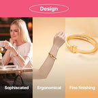Purse Hook Hanger for Table (Modern) - Premium Bag Holder w/Ergonomic Bracelet Oval Design (Rose Gold) - Image 6