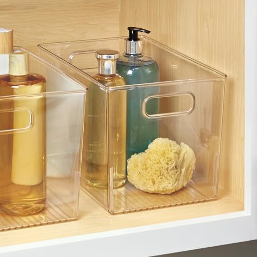 iDesign Storage Bins with Handles, Set of 4, Clear - Image 6